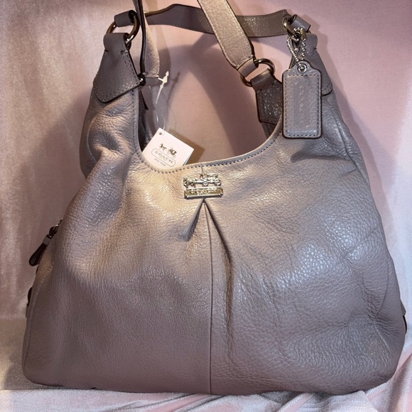 Coach Handbags - BNWT Vintage Authentic Coach Madison Leather Maggie – Grey Quartz #21225M